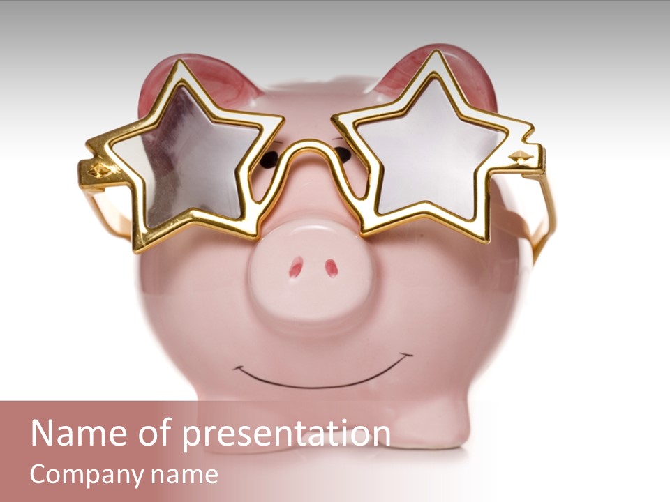 Gay Sun Glasses Star PowerPoint Template