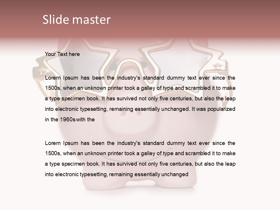 Gay Sun Glasses Star PowerPoint Template