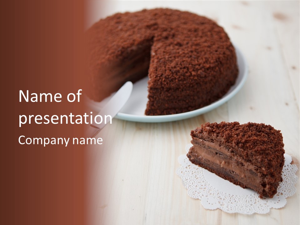 Dark Cake Square PowerPoint Template