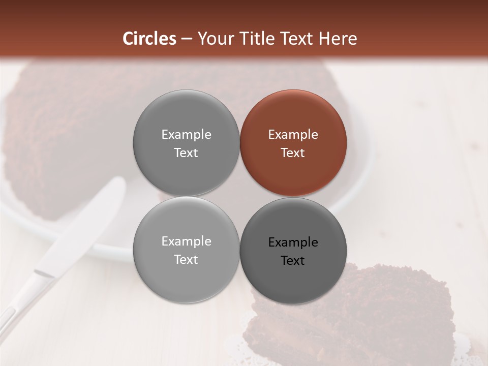 Dark Cake Square PowerPoint Template