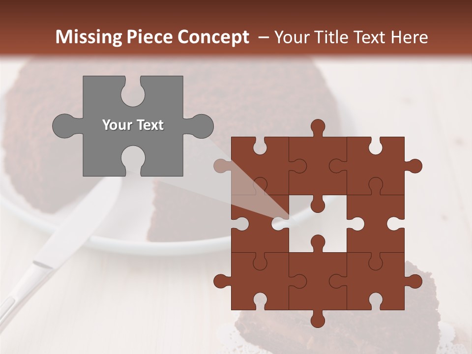 Dark Cake Square PowerPoint Template
