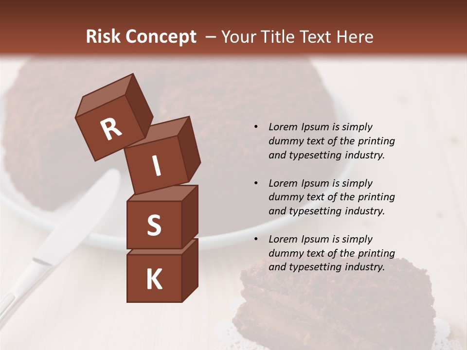Dark Cake Square PowerPoint Template