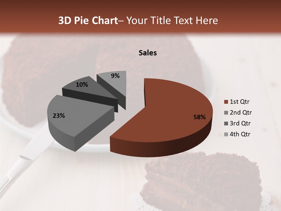 Dark Cake Square PowerPoint Template