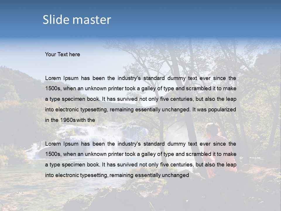 Scenic Water Recreation PowerPoint Template