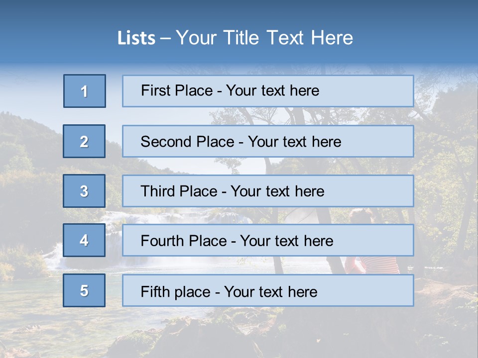 Scenic Water Recreation PowerPoint Template