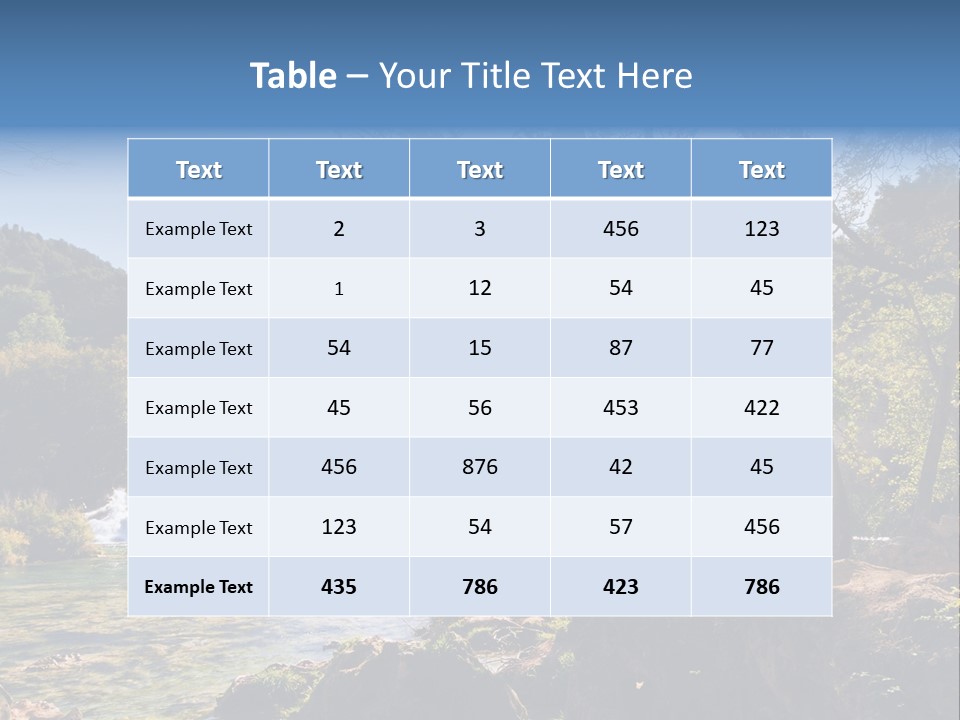Scenic Water Recreation PowerPoint Template