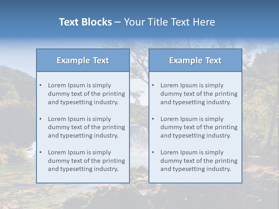 Scenic Water Recreation PowerPoint Template