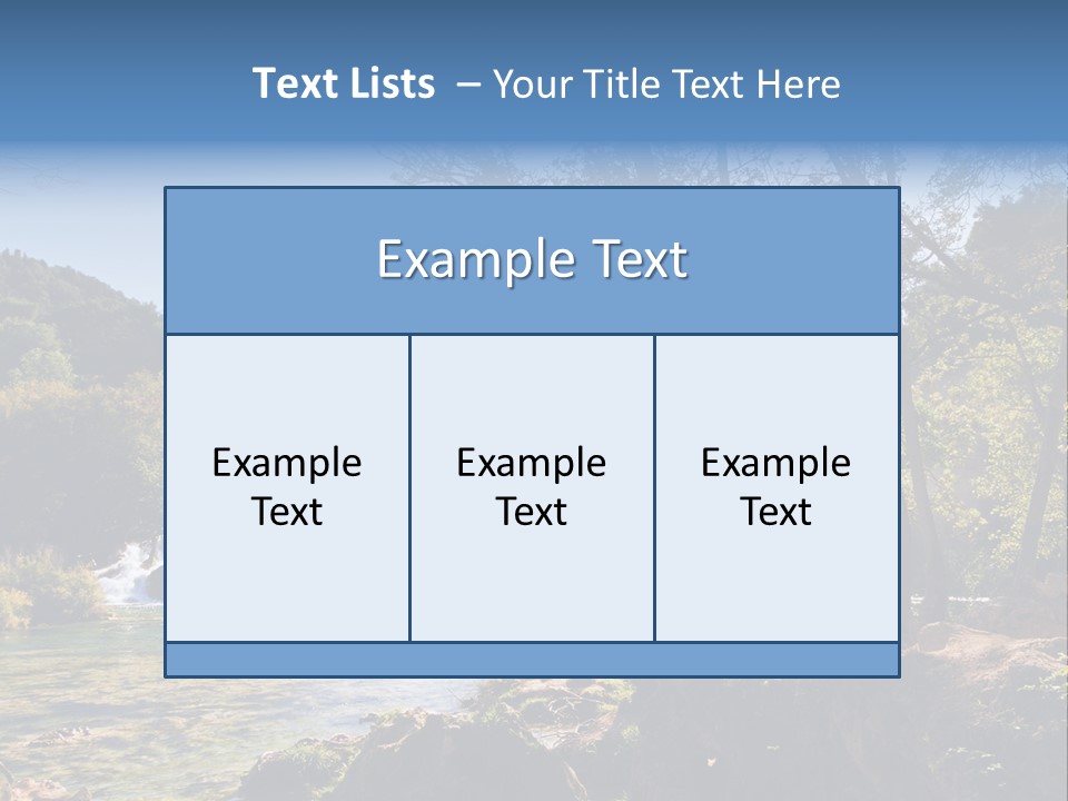 Scenic Water Recreation PowerPoint Template