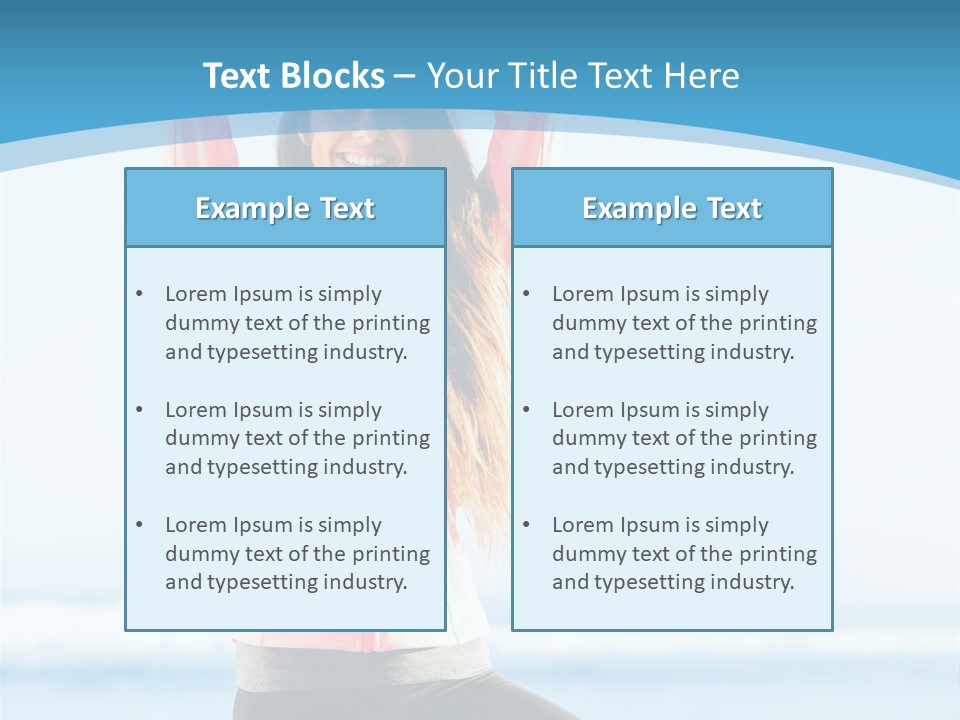 Water Blond Beautiful PowerPoint Template