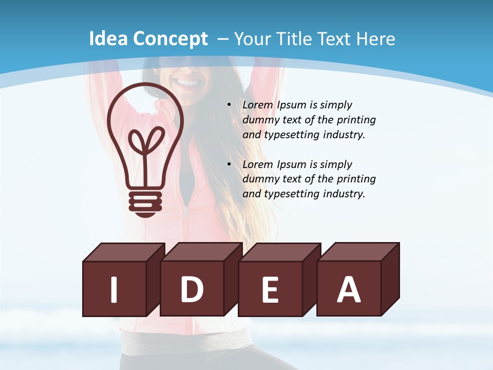 Water Blond Beautiful PowerPoint Template