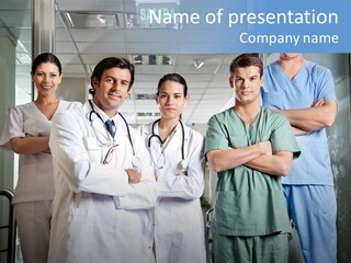 Lab Mixed Ethnic PowerPoint Template