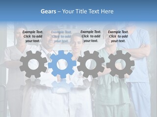 Lab Mixed Ethnic PowerPoint Template