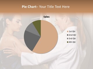 Two Women In White Lab Coats Are Looking At Something In A Freezer PowerPoint Template