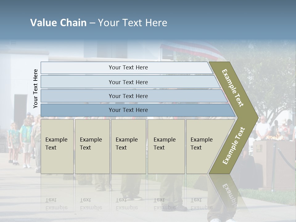A Group Of Military Men Walking Down A Street PowerPoint Template
