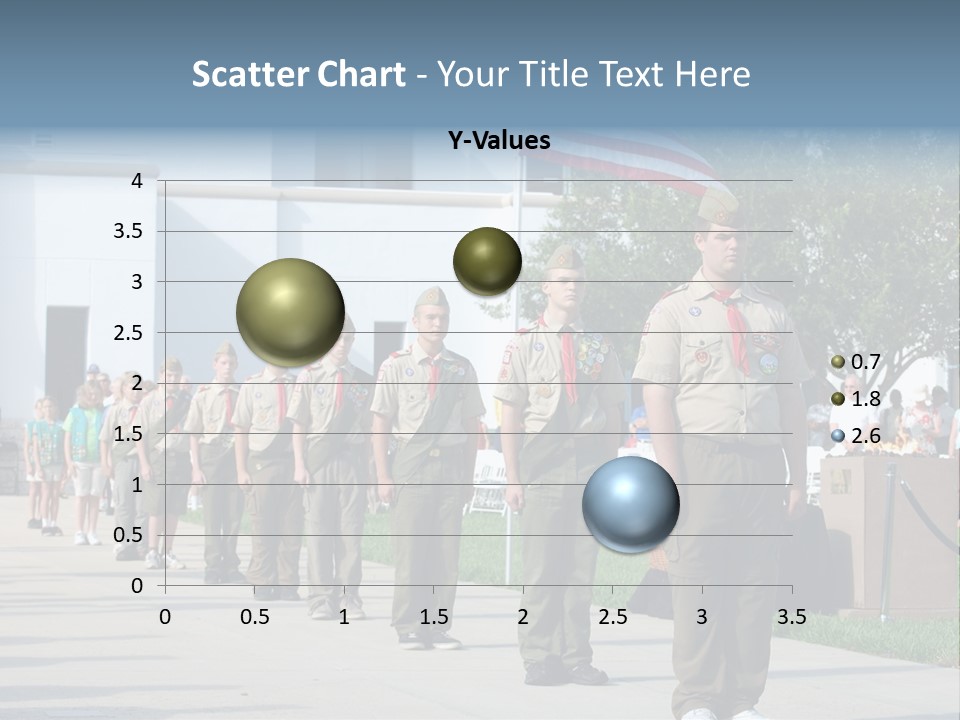 A Group Of Military Men Walking Down A Street PowerPoint Template
