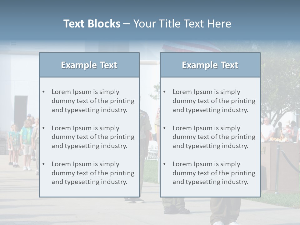 A Group Of Military Men Walking Down A Street PowerPoint Template