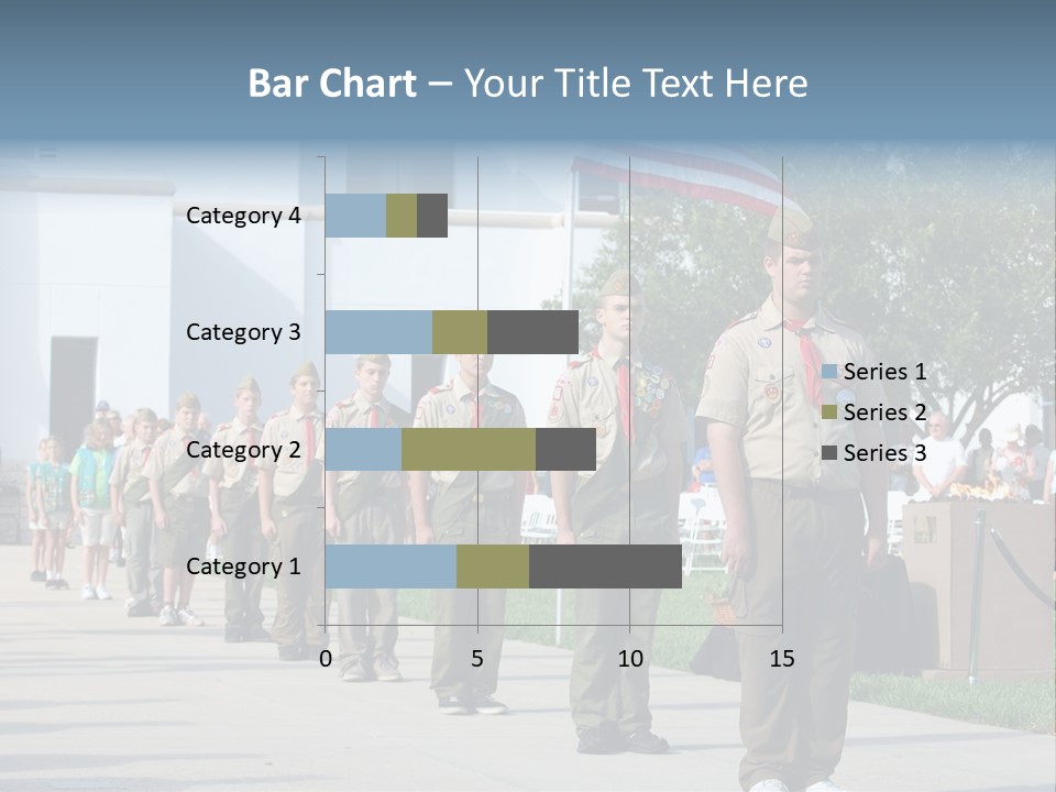 A Group Of Military Men Walking Down A Street PowerPoint Template