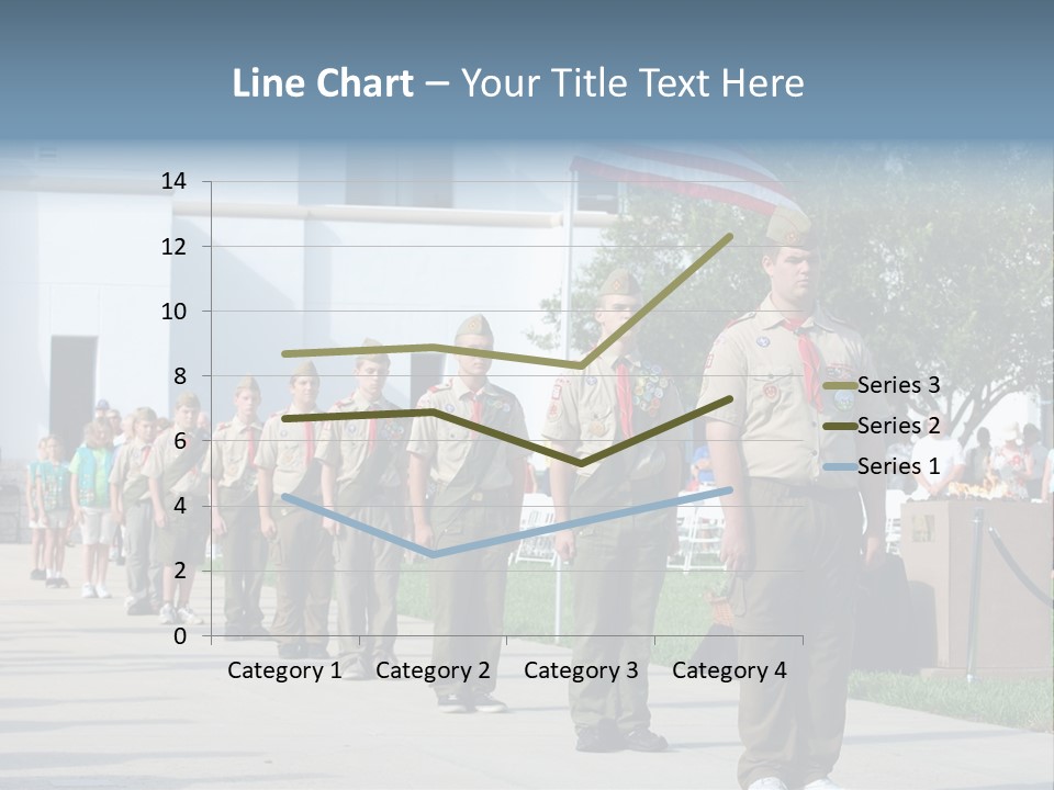A Group Of Military Men Walking Down A Street PowerPoint Template