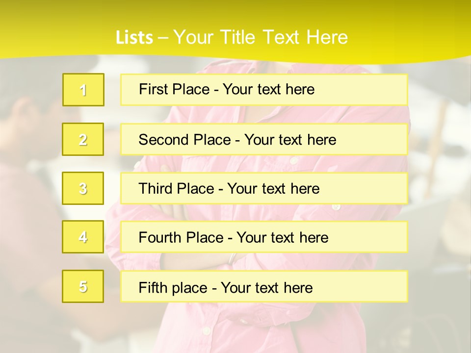 Person Standing Staff PowerPoint Template