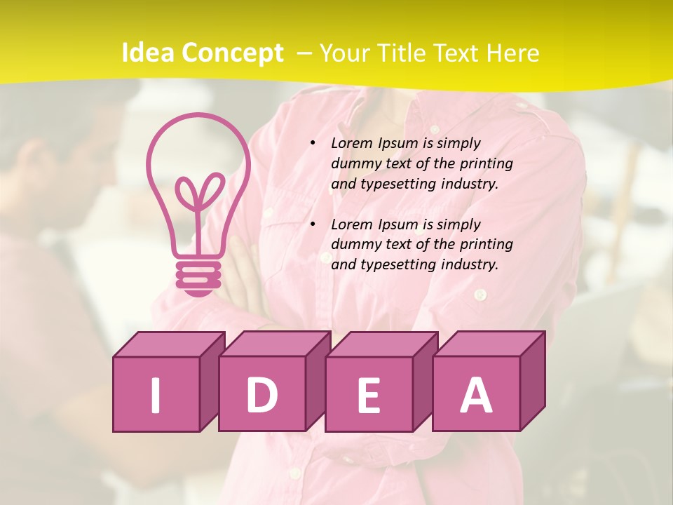 Person Standing Staff PowerPoint Template