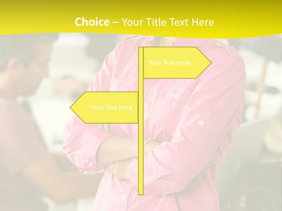 Person Standing Staff PowerPoint Template