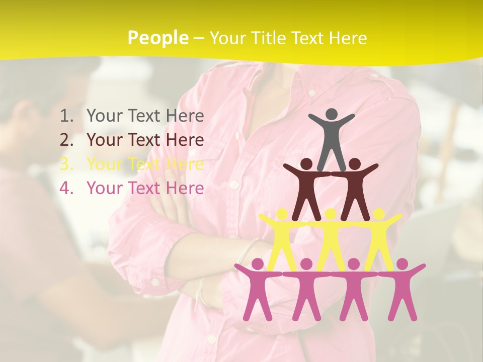 Person Standing Staff PowerPoint Template