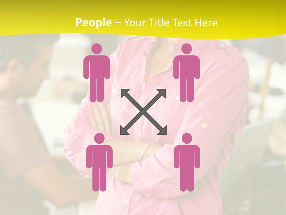 Person Standing Staff PowerPoint Template