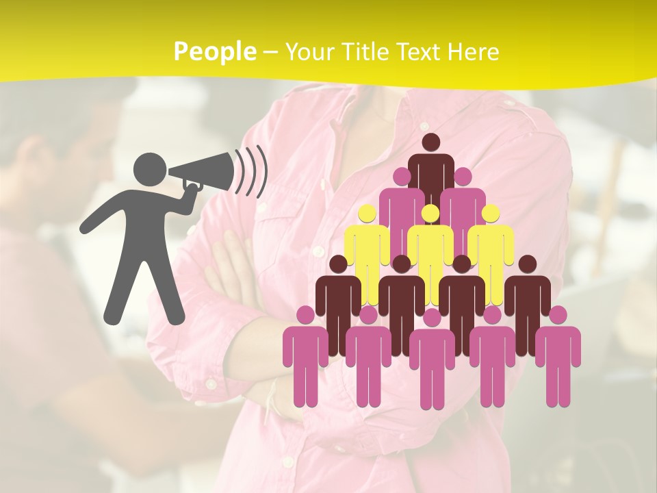 Person Standing Staff PowerPoint Template