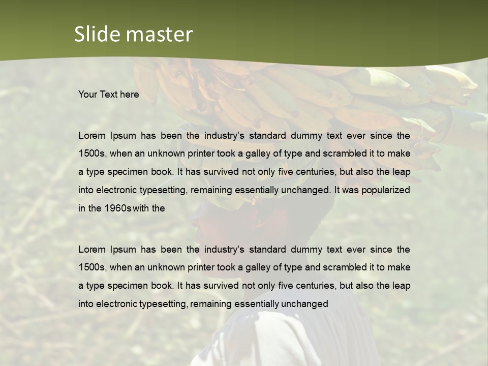 Banana Woman Dirt PowerPoint Template