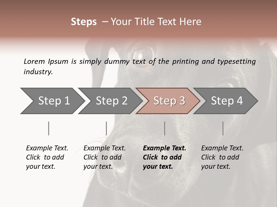 Retriver Intelligence Labrador Retriever PowerPoint Template