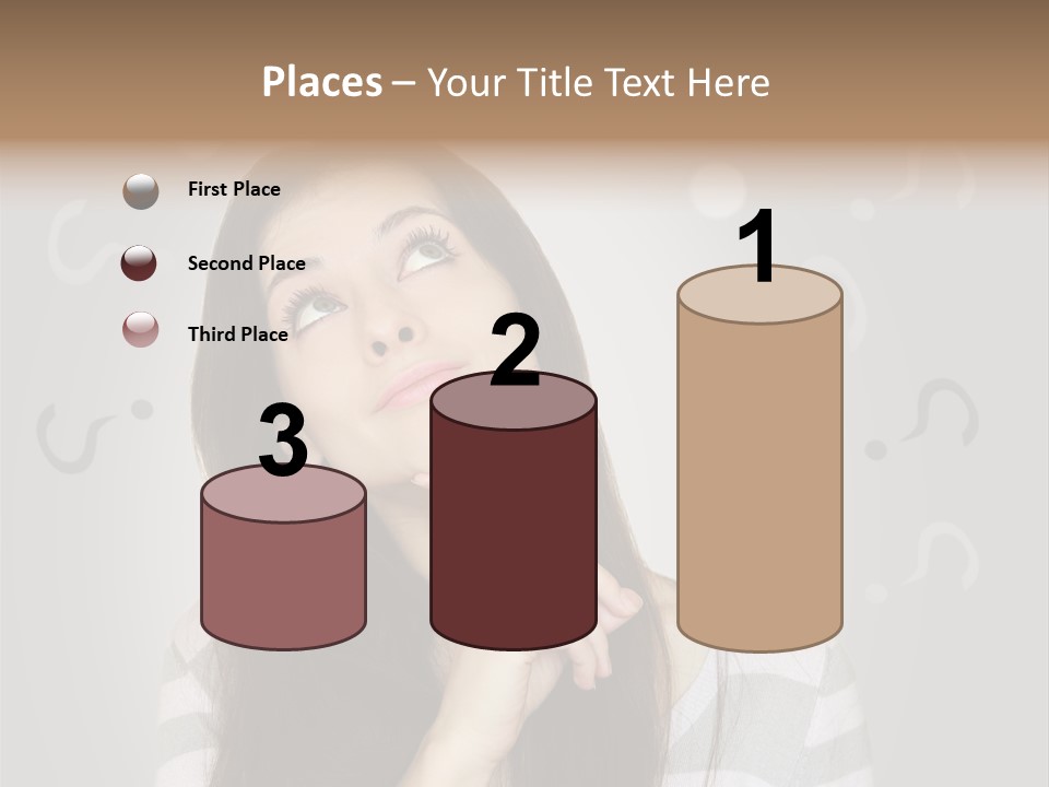 Uncertainty  Girl PowerPoint Template