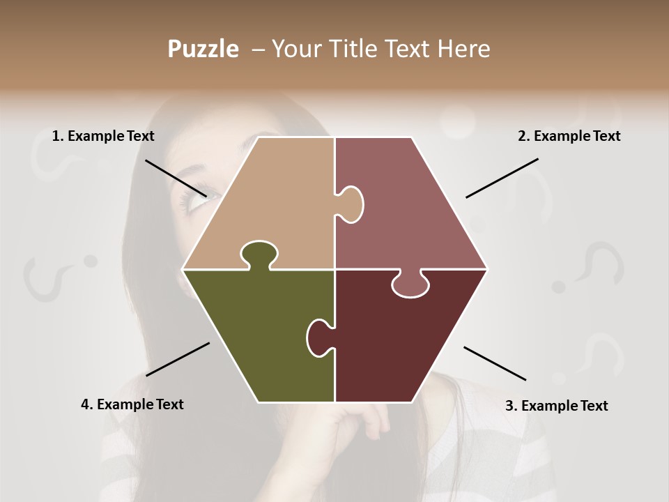 Uncertainty  Girl PowerPoint Template