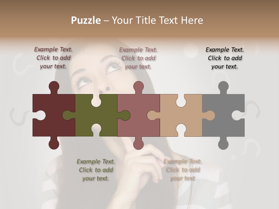 Uncertainty  Girl PowerPoint Template