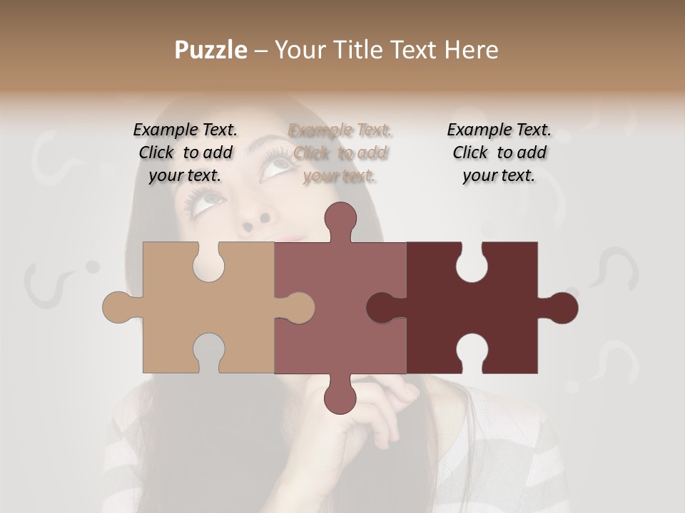 Uncertainty  Girl PowerPoint Template