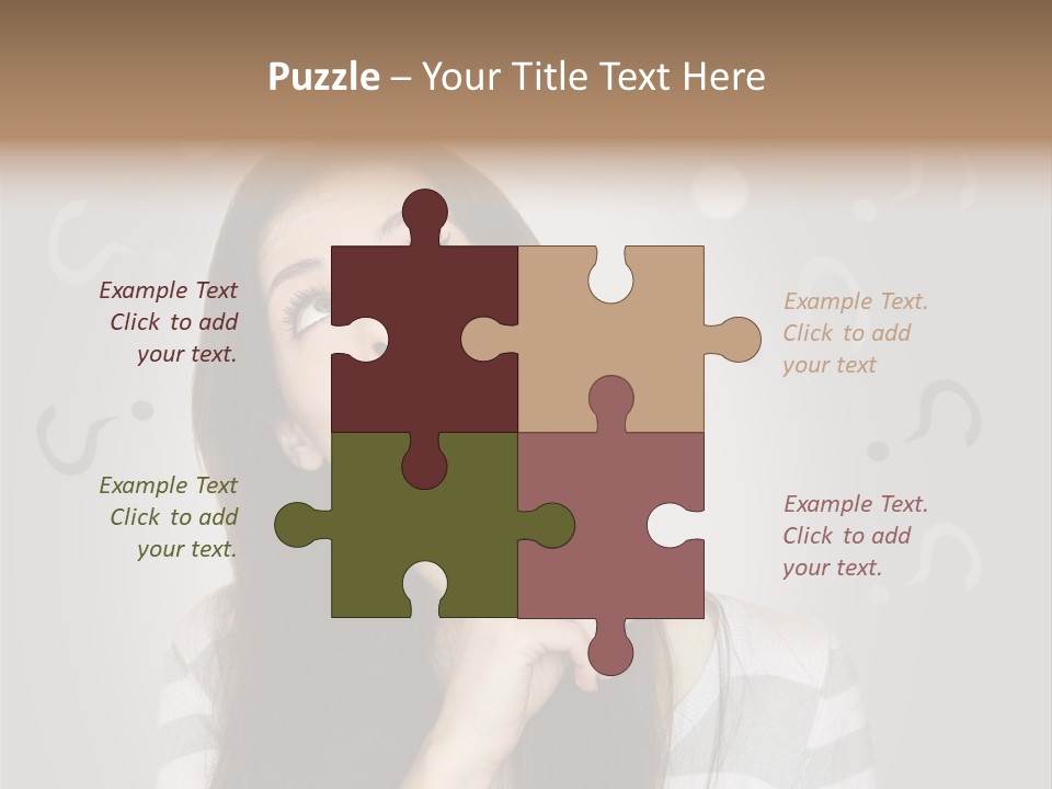 Uncertainty  Girl PowerPoint Template