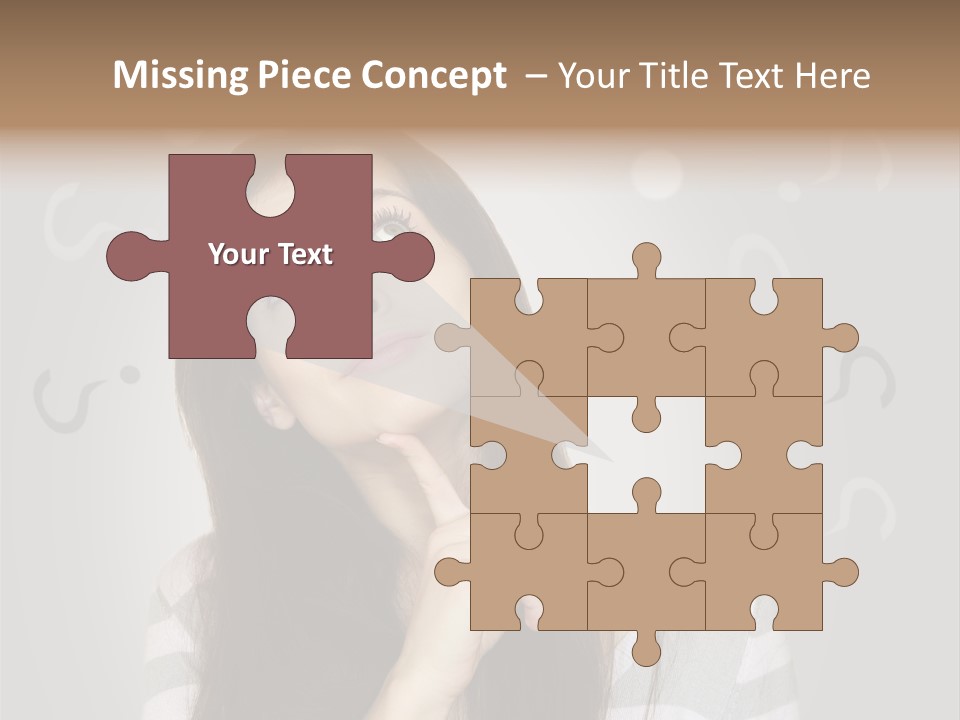 Uncertainty  Girl PowerPoint Template