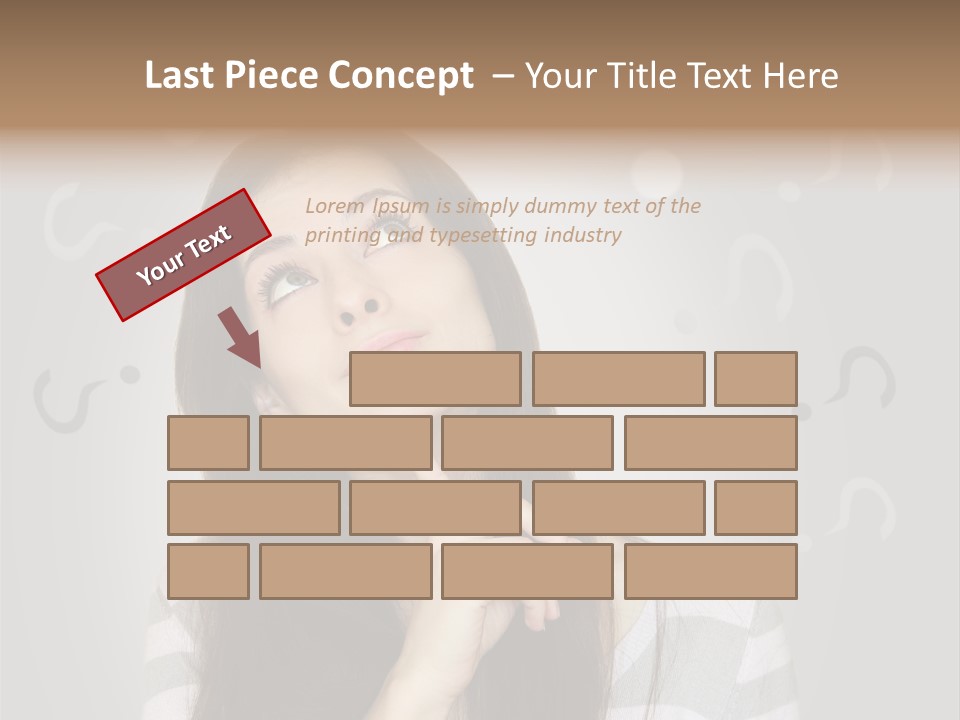 Uncertainty  Girl PowerPoint Template