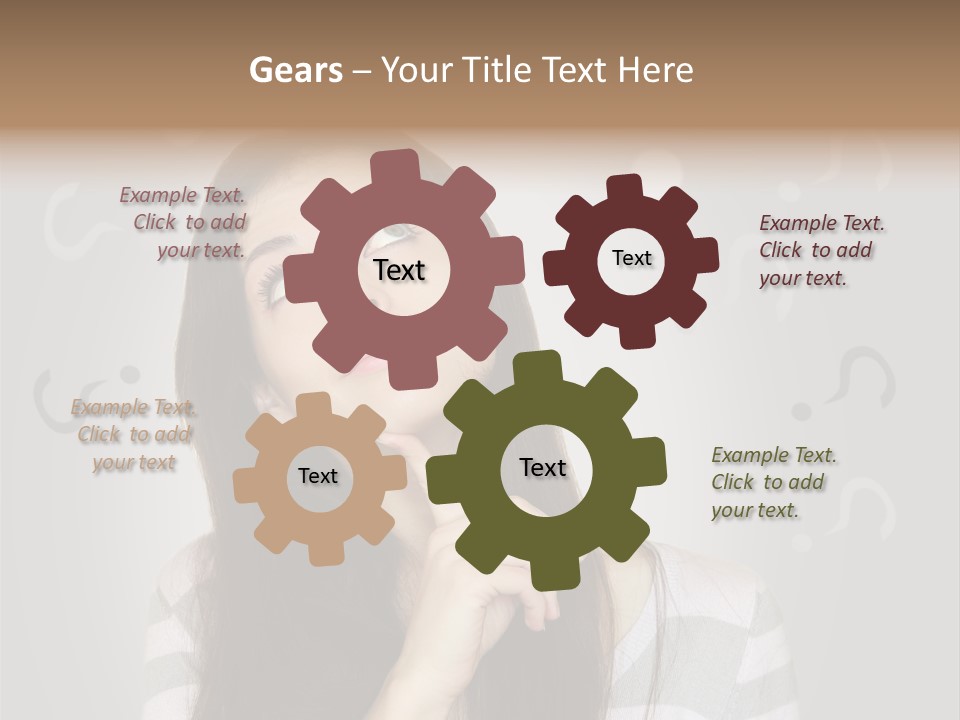 Uncertainty  Girl PowerPoint Template