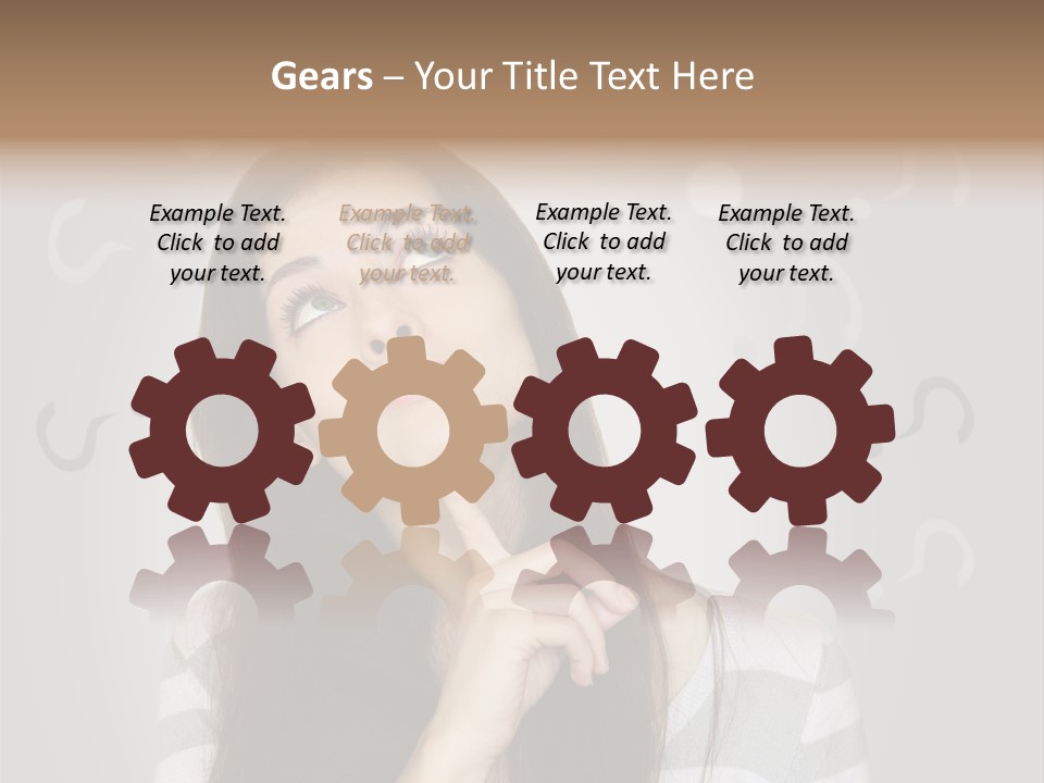 Uncertainty  Girl PowerPoint Template