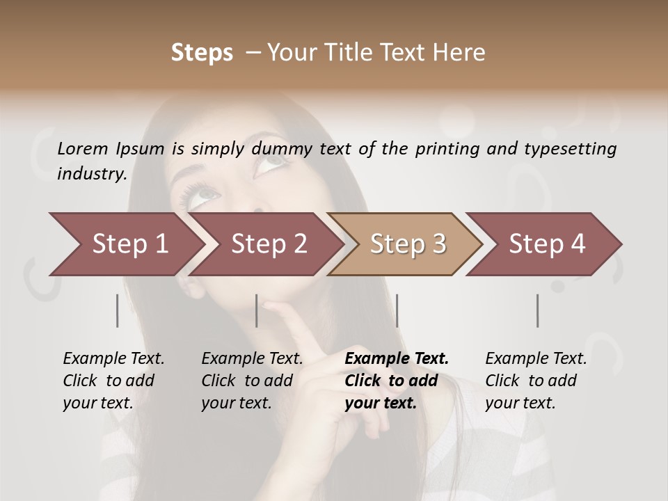 Uncertainty  Girl PowerPoint Template
