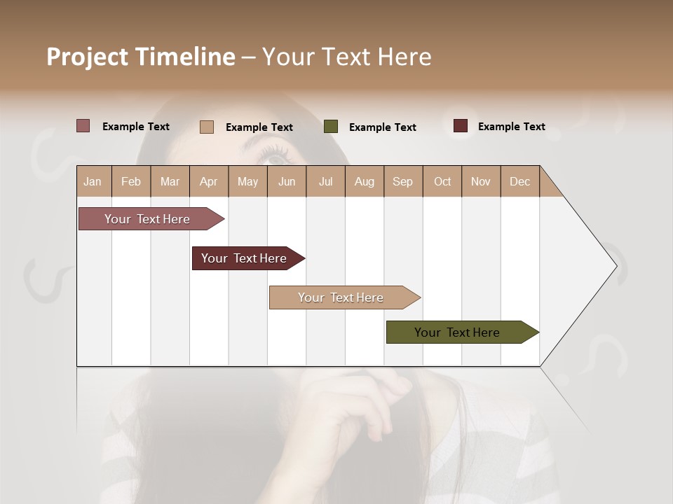 Uncertainty  Girl PowerPoint Template