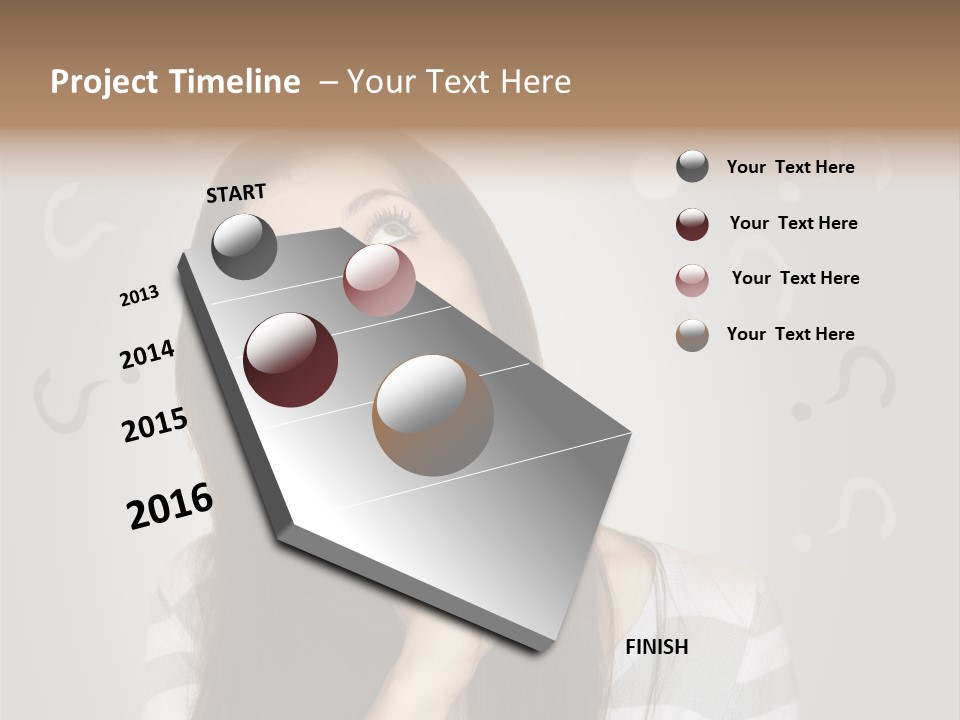 Uncertainty  Girl PowerPoint Template