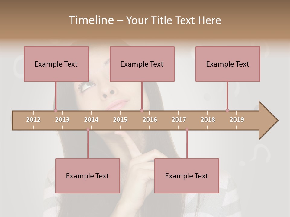Uncertainty  Girl PowerPoint Template