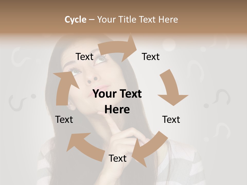 Uncertainty  Girl PowerPoint Template