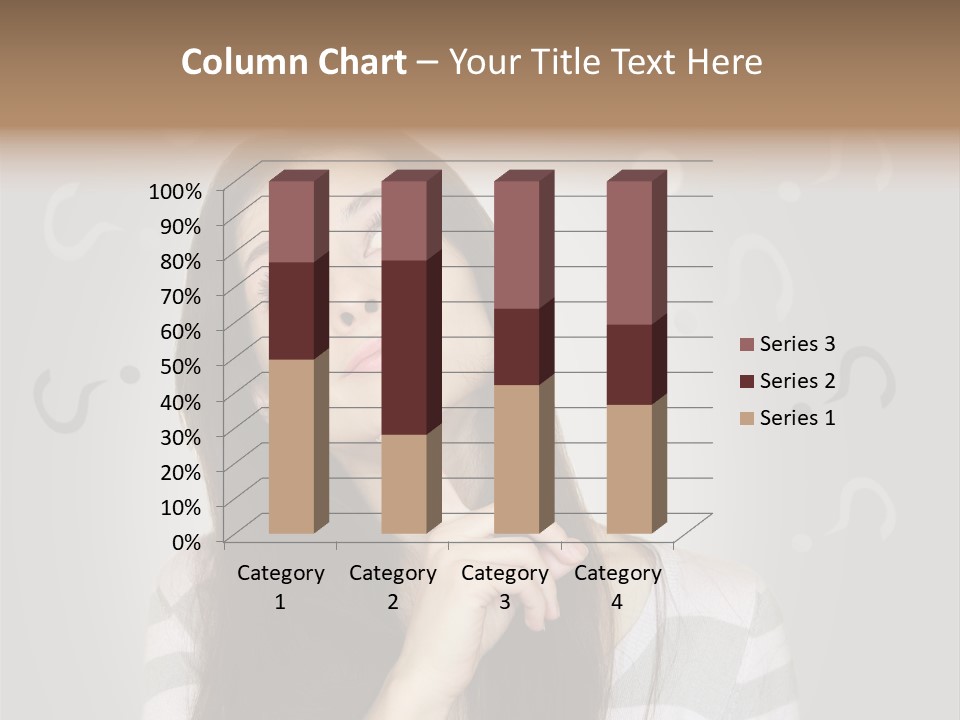 Uncertainty  Girl PowerPoint Template