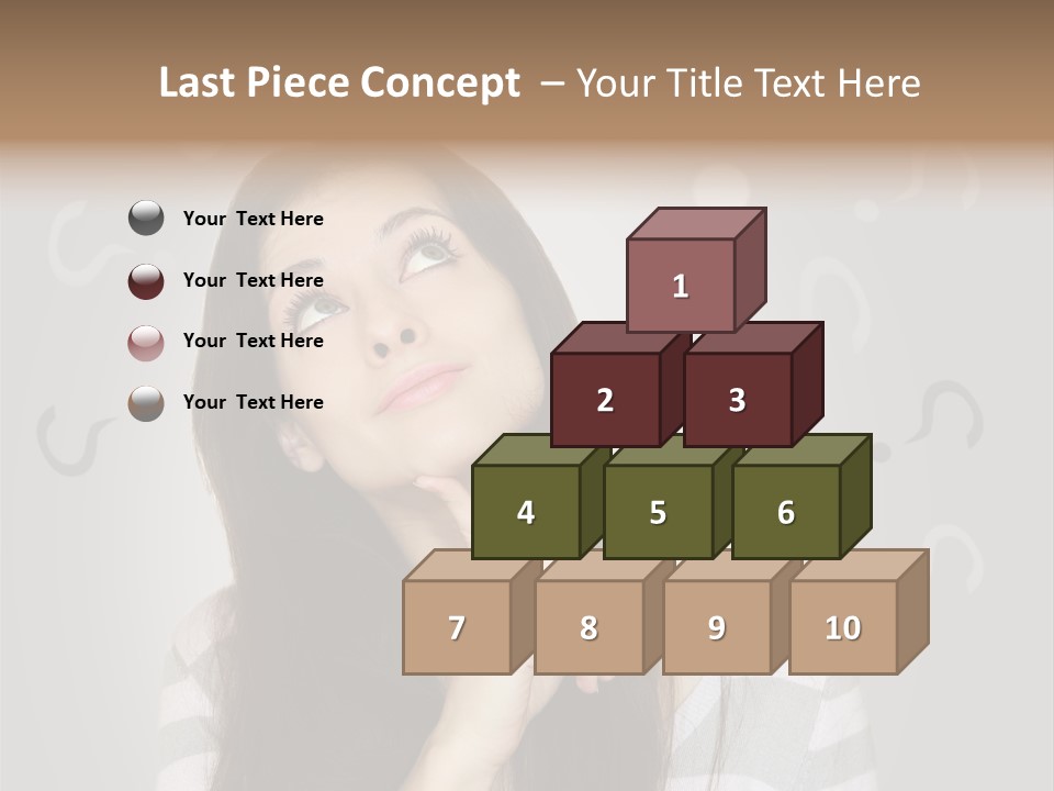 Uncertainty  Girl PowerPoint Template