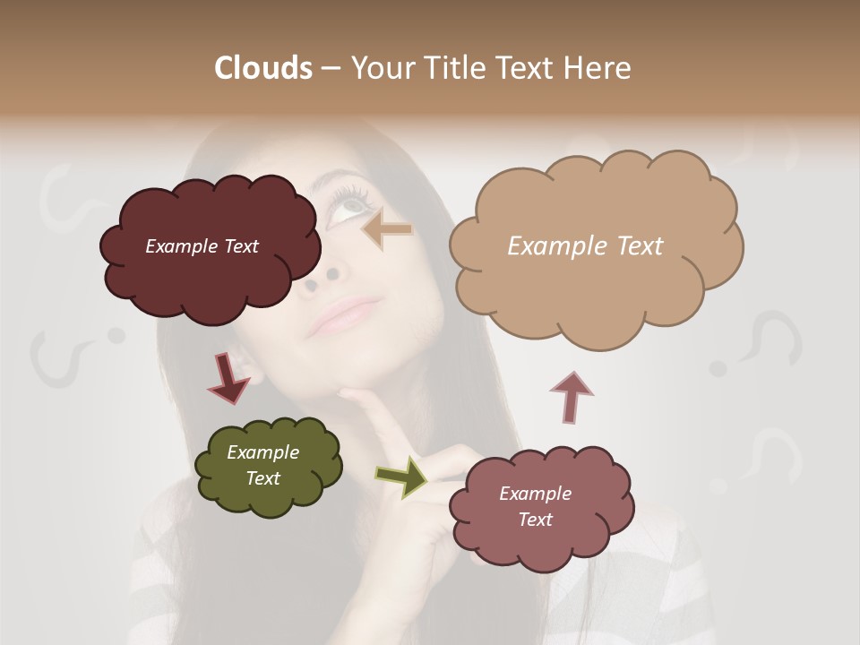 Uncertainty  Girl PowerPoint Template