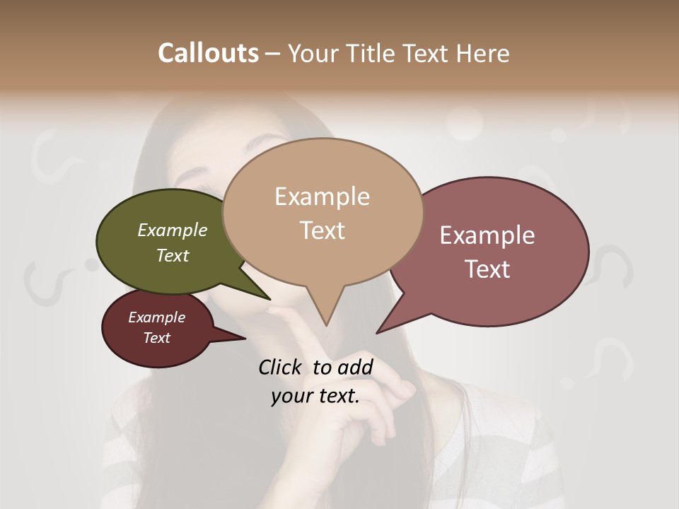 Uncertainty  Girl PowerPoint Template