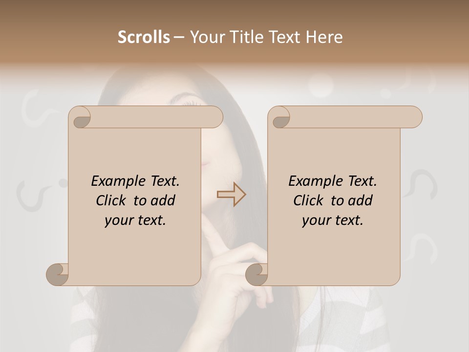Uncertainty  Girl PowerPoint Template