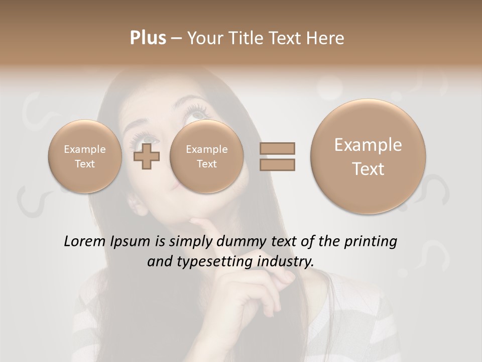 Uncertainty  Girl PowerPoint Template